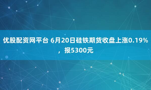 优股配资网平台 6月20日硅铁期货收盘上涨0.19%,报5300元