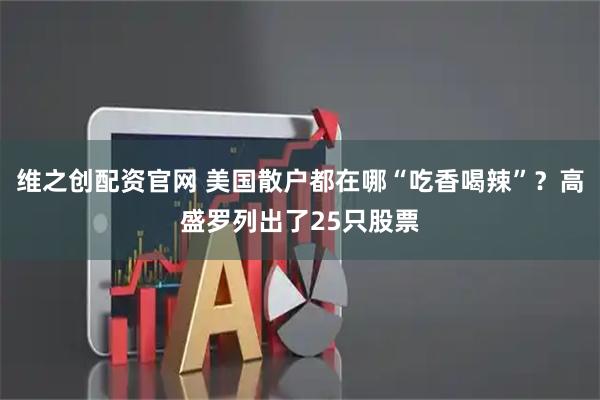 维之创配资官网 美国散户都在哪“吃香喝辣”？高盛罗列出了25只股票